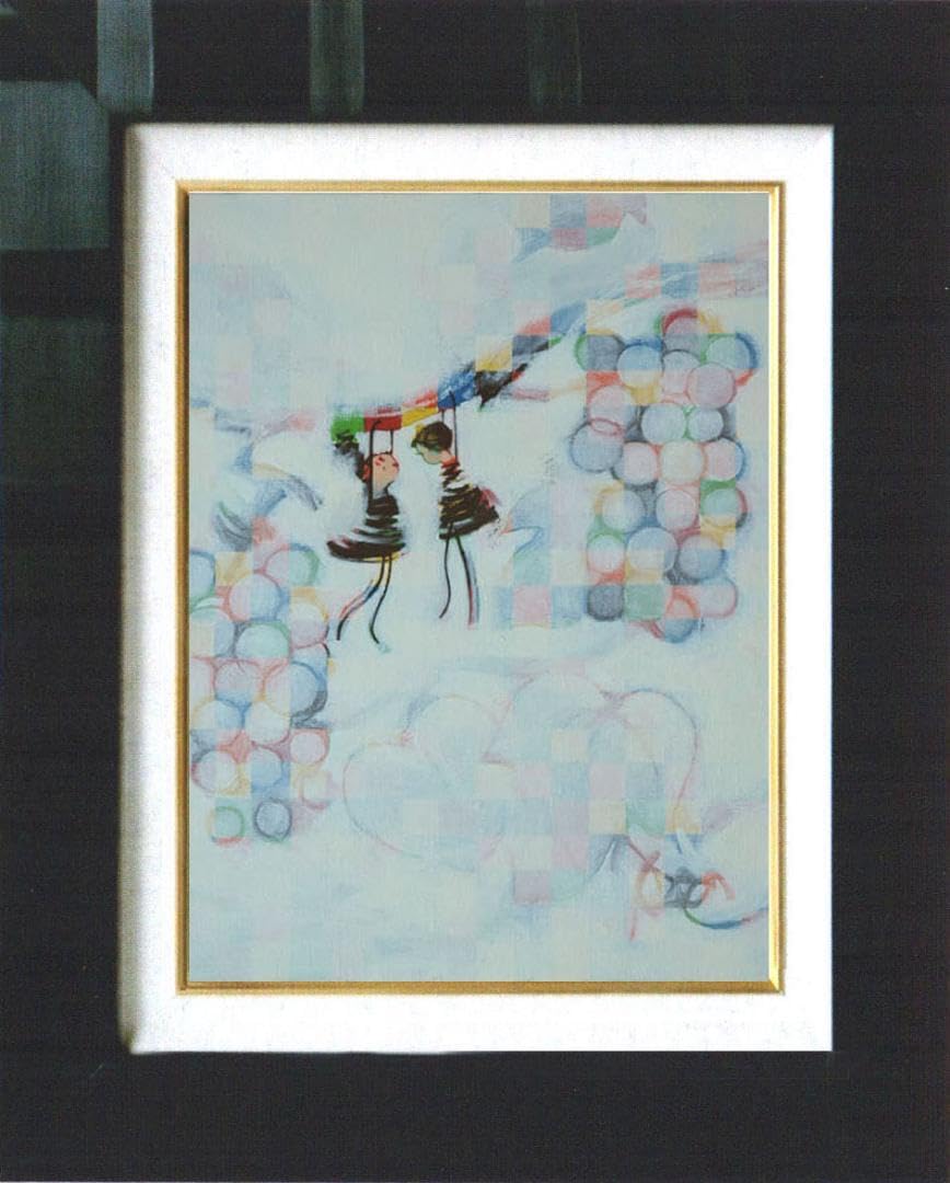 Amazon.co.jp: 絵画 絵 額付き (黒)油絵 F4-081114 女の子たち : おもちゃ